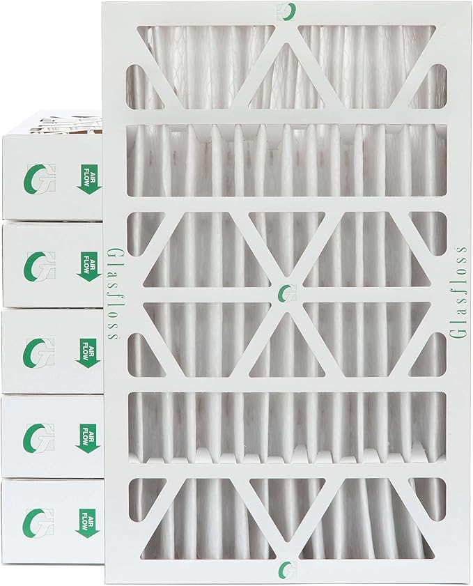 Glasfloss ZL 16x25x4 MERV 13 (FPR 10) 4" Inch Air Filters for AC and Furnace. Case of 6. Actual Size: 15-1/2 x 24-1/2 x 3-3/4