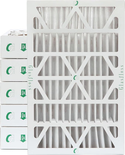 Glasfloss ZL 16x25x4 MERV 13 (FPR 10) 4" Inch Air Filters for AC and Furnace. Case of 6. Actual Size: 15-1/2 x 24-1/2 x 3-3/4