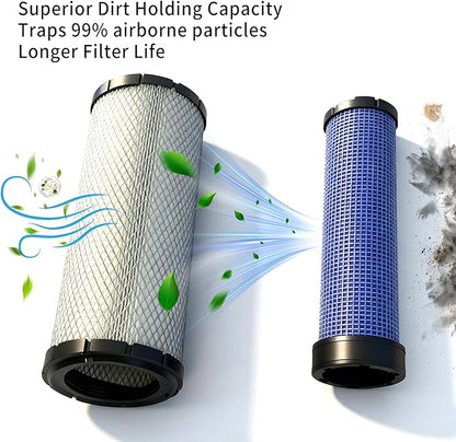 Air Filters Set for Donaldson P828889-P829333 Caterpillar Cat Backhoe 110-6326 -110-6331 Wix 46562-46569 John Deere AT171853-AT171854 Case & Baldwin 222421A1-222422A1 ﻿ ﻿