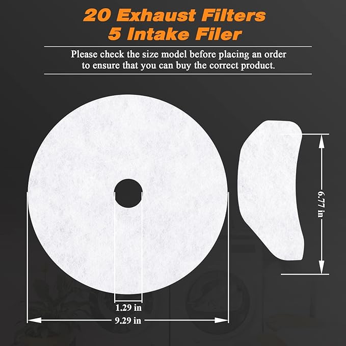 25PCS Cloth Dryer Exhaust Filter for Panda by Blutoget - Universal Dryer Lint Filter Cloth-Compatible for Panda Magic Chef Avant Sonya Dryer-20 Exhaust & 5 Air Intake Filter
