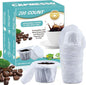 CAPMESSO Disposable Coffee Filters with Lid Kerig Paper Filter for Reusable Single Serve Pods Compatible with Keurg 2.0 & 1.0 Coffee Maker (White, 200)