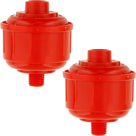 TCP Global 2-Pack Mini Spray Gun Filters with 1/4" Threads for Paint Sprayers and Air Tools - Inline Air/Water Filter