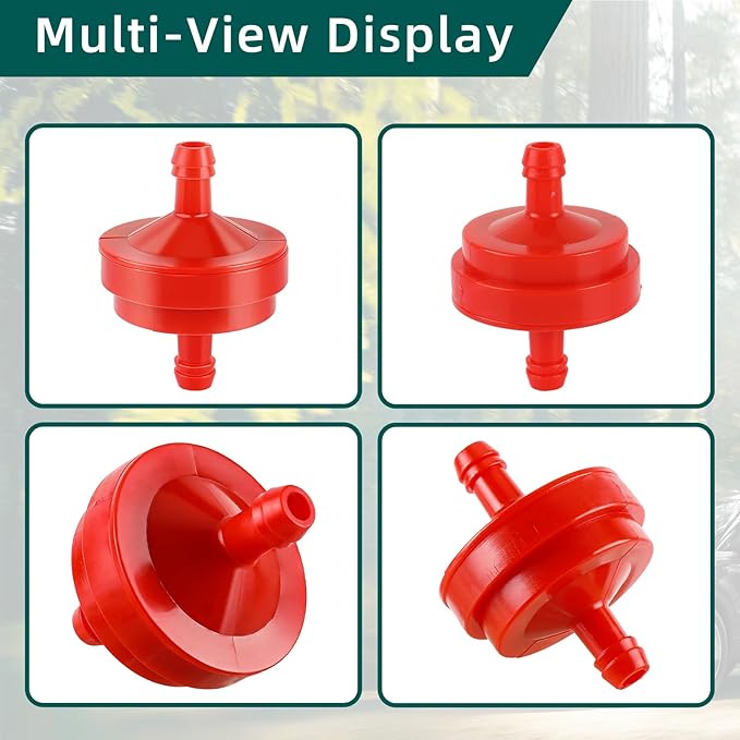 AUTOKAY Lawn Mower 1/4" Inline Gas Fuel Filter Compatible with 298090 298090S Toro 42-5240 56-6360 John Deere AM107314 LG298090 LG298090S PT4265 Pack of 10