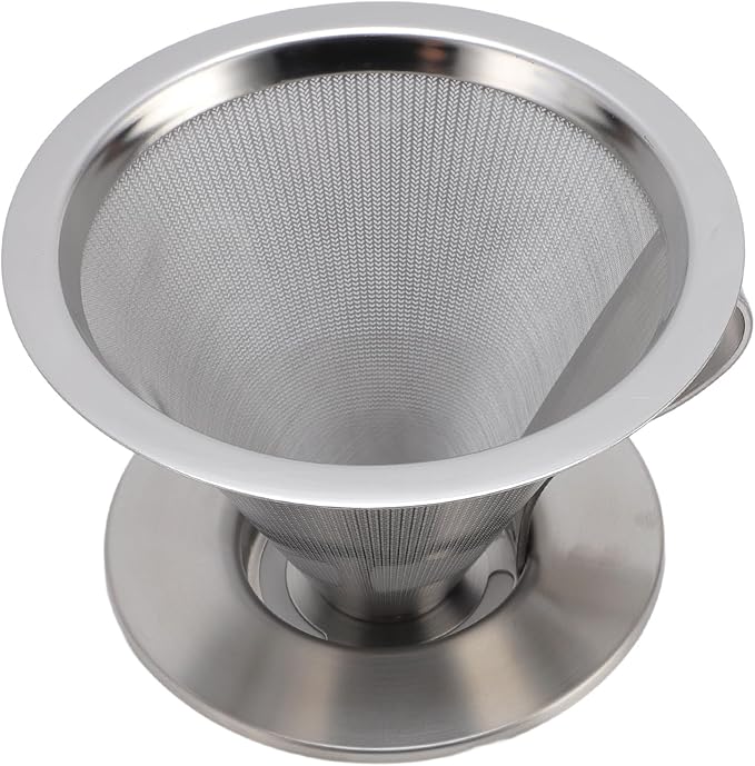 316 Stainless Steel Pour Over Coffee Dripper with 300 Mesh Filter Portable Reusable Cone for Travel Camping Brewing Tea