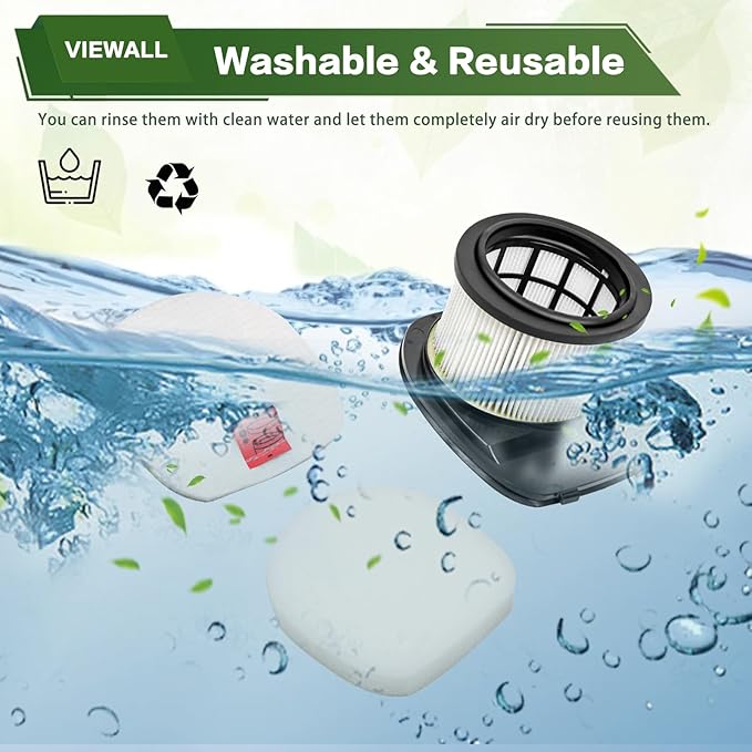 IZ377H IZ376H IZ362H Filter Replacement for Shark IZ363HT IZ382H IZ462H IZ387H IZ163H IZ483H IZ482H IZ162H IZ361H Pet Cordless Stick Vacuum, Part XHF161H & 617FJ140, 2 HEPA 4 Foam Felt Filter