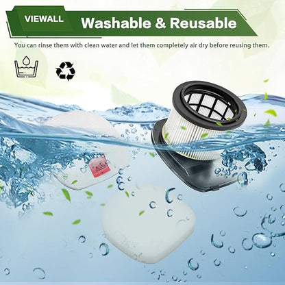 IZ377H IZ376H IZ362H Filter Replacement for Shark IZ363HT IZ382H IZ462H IZ387H IZ163H IZ483H IZ482H IZ162H IZ361H Pet Cordless Stick Vacuum, Part XHF161H & 617FJ140, 2 HEPA 4 Foam Felt Filter