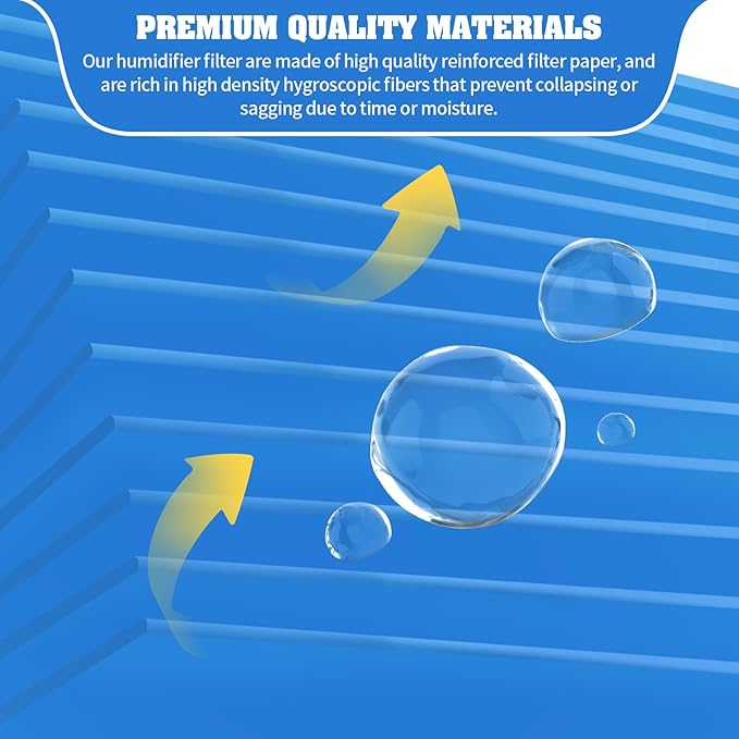 8-Pack Replacement Filters Compatible with LEVOIT Superior 6000S Smart Evaporative Humidifier + 4-Pack Top Fill Humidifier Replacement Filters Compatible with LEVOIT Humidifiers