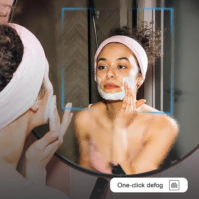 Bathroom Led Mirror ，Bathroom Mirror with LED Lights，LED Mirror for Bathroom，Backlit Bathroom Mirror ，with Touch Sensor/Demister pad，Shatterproof，Adjustable Lights(A,H100*W60cm/H39.4*W23.6IN)