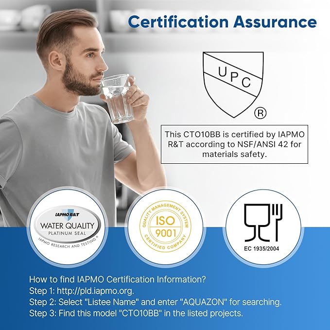 PUREPLUS 5 Micron 4.5"x10" Whole House Water Filter Combo Kit with Grooved Sediment and Activated Carbon Block Filter, Replacement for AP810, AP811, WFHDC8001, CB-BB-10, FXHTC, GXWH40L, 1PACK