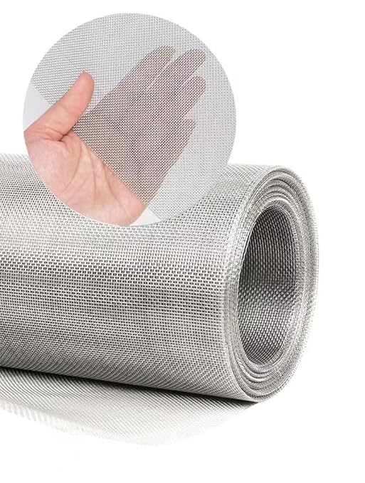 304 Stainless Steel Mesh Screen#40Mesh -Size:15.7"x47.2"(40x120cm), for Home, Garden and Farm. Window or Door Filter, Guards Against Pests Like Mice, Snakes, and Rodents. Easy to Cut and Install.