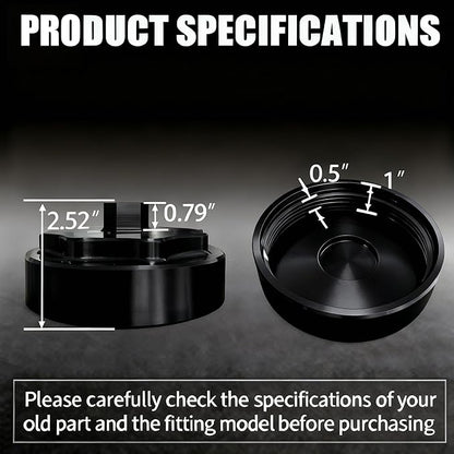 iFJF 68065612AA Fuel Filter Housing Cover Cap Replacement for 2011-2024 Ram 6.7L 2500 3500 4500 5500 2010 DODGE RAM 2500 3500 PICKUP DODGE RAM 4000-5000 Cummins Diesel Engine Billet Aluminum(Black)