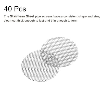MECCANIXITY Pipe Screen Stainless Steel Screens, 5/8 Inch (15.8mm) Diameter for Pipe Filter, Pack of 40