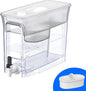 Waterdrop 35-Cup Slim Water Filter Dispenser, Large Capacity, 200-Gallon Long-Life, Faster Filtration, Reduces Chlorine, PFOA/PFOS and More, BPA Free, White (with 1 Filter)