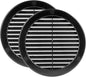 Vent Systems 6" Inch (Opening Dimensions) - Pack of 2 - Black Soffit Vent Cover - Plastic Round Air Vent Grille - Built-in Mesh Screen - HVAC Register Louver for Bathroom, Home, Kitchen
