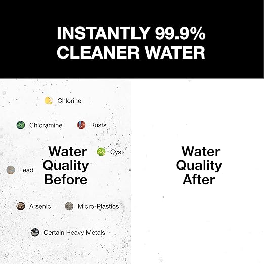 Filterbaby Skincare Filter 2.0, Bathroom Sink Filter Faucet for Men and Women’s Skin Care, 99.9% Chlorine Removal – 0.000001 mm Carbon Fiber, Clinically Tested, Skin Hydration in 2 Weeks (Chrome)