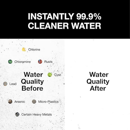 Filterbaby Skincare Filter 2.0, Bathroom Sink Filter Faucet for Men and Women’s Skin Care, 99.9% Chlorine Removal – 0.000001 mm Carbon Fiber, Clinically Tested, Skin Hydration in 2 Weeks (Black)