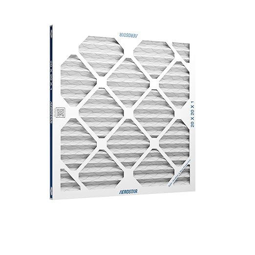 Aerostar 20x20x1 MERV 8 Air Filter, 6 Count, ACTUAL SIZE (19.75 x 19.75 x 0.75), HVAC, Air Conditioning & Furnace Filter Captures Dust, Lint & Pollen (MPR 600 / FPR 5), Made in USA