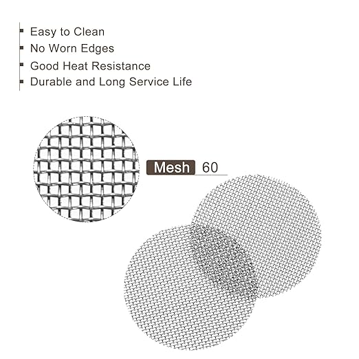 MECCANIXITY Pipe Screen Stainless Steel Screens, 13/16 Inch (20mm) Diameter for Pipe Filter, Pack of 60