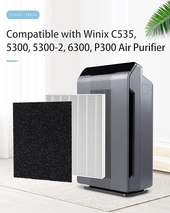 C535 Replacement Filter A Kit Compatible with Winix C535, 5300-2, P300, 5300, Repalce 115115, 1-Pack