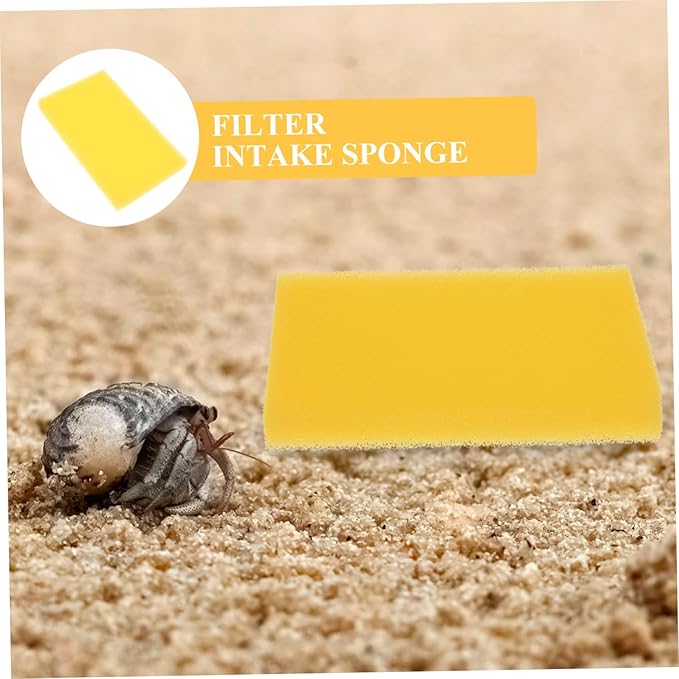 10pcs Crab Sponges for Reptiles Fine Hole Aquarium Sponges for Humidity Control Suitable for Freshwater Seawater Fish Tanks Absorbent Reusable Media Pads