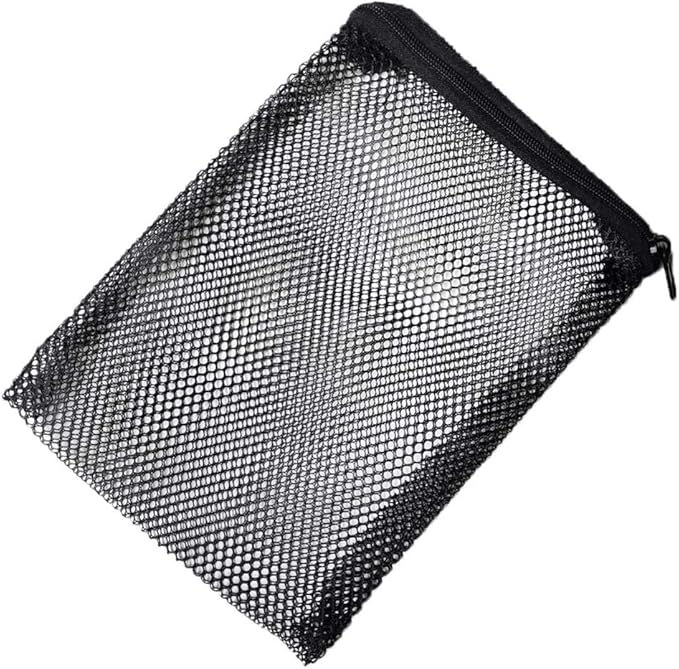 12Pcs Aquarium Filter Bags Fish Tank Mesh Media Filter Bags Carbon Filter Bags Net Bag with Zipper for Charcoal Pelletized Remove Activated Carbon, Biospheres, Ceramic Rings, Black and White