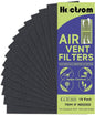 Air Vent Filter 4 x 10 Inch 14-Pack Activated Charcoal, Air Vent Floor Heater Carbon Pre-Filter Sheet 4x10 Inch Work for Home Air Purifier, Register, Ceiling 4" x 10" (Black) Hoctsom