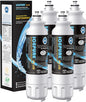 ICEPURE PLUS 46-9490 NSF/ANSI 53 NSF/ANSI 42 Certified Compatible with LG LT800P, ADQ73613401, ADQ73613408, ADQ75795104, LMXS30776S, LSXS26366D, Kenmore 9490 Refrigerator Water Filter, 4PACK