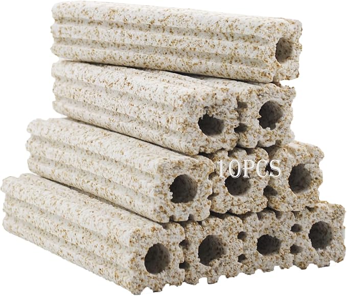 PINVNBY 6.2 Inch Large Filter Media for Aquarium,10 Pcs Fish Tank Ceramic Bio Blocks for Freshwater and Saltwater Sump Tank,Aquaculture and Koi Ponds