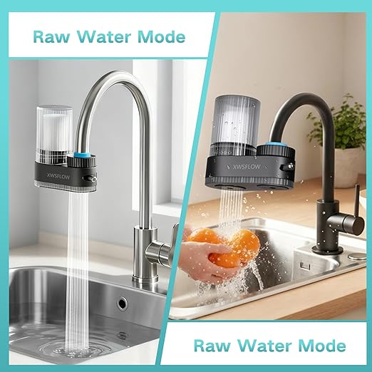 Sinks-Mounted faucetfilterefficientwaterpurificationsystemeffectivelyremovesunpleasantchlorineodorand impurities, suitablefor15/16 13/15 inch and 3/4 inch Kitchen (Gray)
