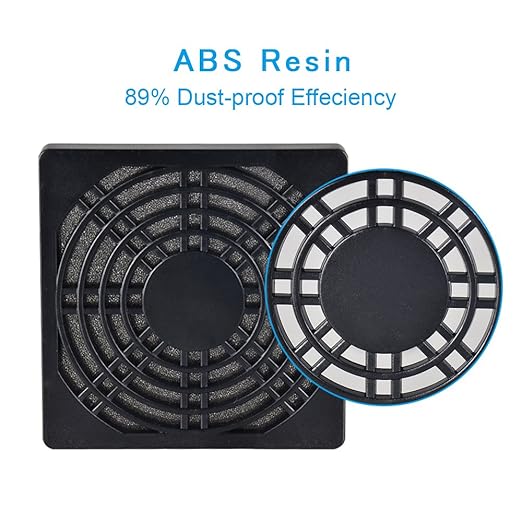 ELUTENG 80mm Fan Filter 2 Pack Ventilation Grill Cover IP40 Dustproof Cool Computer Ventilator Guard with Screwdrivers Dust Filter Kit for 8cm Cooling Fan Compatible for 80x80 Case Fan USB Cooling Fan