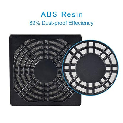 ELUTENG 80mm Fan Filter 2 Pack Ventilation Grill Cover IP40 Dustproof Cool Computer Ventilator Guard with Screwdrivers Dust Filter Kit for 8cm Cooling Fan Compatible for 80x80 Case Fan USB Cooling Fan
