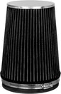 Mortar Aftermarket Auto Air Filter – 6 In Flange ID Car Enthusiast Class Universal Cold Air Intake Gulps in More Air for More Engine Power & Passionate Induction Sound, Length 8 In, Black