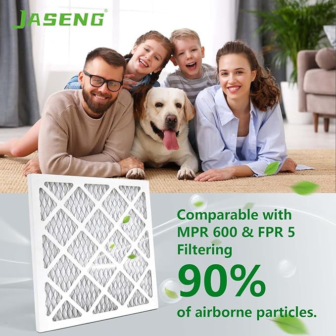 10x10x1 Furnace Air Filters 6 Pack, MERV 8 MPR 600 & FPR 5 Filtering, HVAC Air Filter Replacement (exact dimensions: 9 3/4"x9 3/4"x3/4")