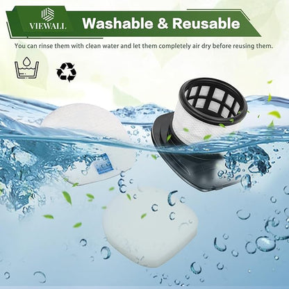IX141 Filter Replacement for Shark IX141AMZ IX140 IX142 IX144 IZ140 IZ141 IZ142 IZ242 WZ140 WZ240 WZ250 UZ145 UZ155 QZ140 Pet Cordless Stick Vacuum, Part 616FJ140 & 617FJ140, 1 HEPA 3 Foam Felt Filter