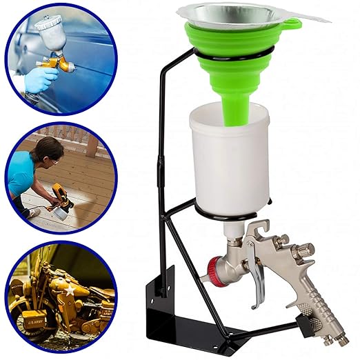 OIIKI 3D Printer Resin Filter, Stainless Resin Filter Cup + Silicone Funnel + 100ml Measuring Cup Disposable for 3D Printer(Green)