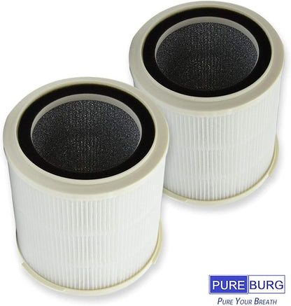 PUREBURG Replacement Filter Compatible with OdorStop OSAP4 OSAP5 OSAP5FIL OSAP5BW1 Air Purifiers,2-Pack H13 HEPA 4-Stage Filtration Activated carbon Air Clean Dust VOCs Odor