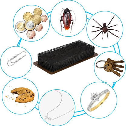 12 Pack Floor Register Cover Trap 4 X 12 Inch Vent Screen Net Black Air Vent Mesh Nets Home Floor Net Trap Floor Vent Mesh Filters Keeps Bugs, Coins, Pet Hair, Food Out