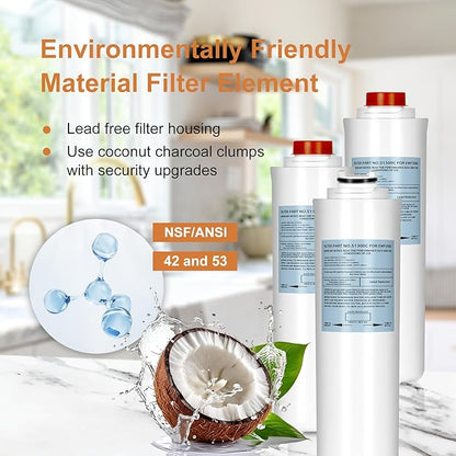 51300C Replacement Filter, 3 Packs Replacement for EzH2O Filter Bottle Stations, 3000 Gallon 51300C Water Filter Replacement for ERF750, 51299C, 55898C EWF3000(No Chip)