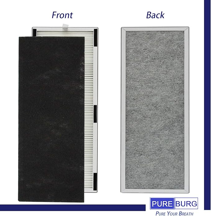 PUREBURG Replacement Filter Set Compatible with Hunter HP600 Tall Tower Air Purifier, 2 H13 HEPA + 4 Activated Carbon Pre-Filters Air Clean Dust VOCs Odor