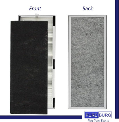 PUREBURG Replacement Filter Set Compatible with Hunter HP600 Tall Tower Air Purifier, 2 H13 HEPA + 4 Activated Carbon Pre-Filters Air Clean Dust VOCs Odor