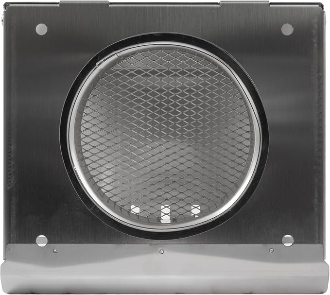 Vent Systems 4" Inch Air Supply Vent Cover with Rubber Gasket - Stainless Steel - Robust Weatherproof Outdoor Air Intake Box - Duct or Surface Mounting - Rain and Snow Protection