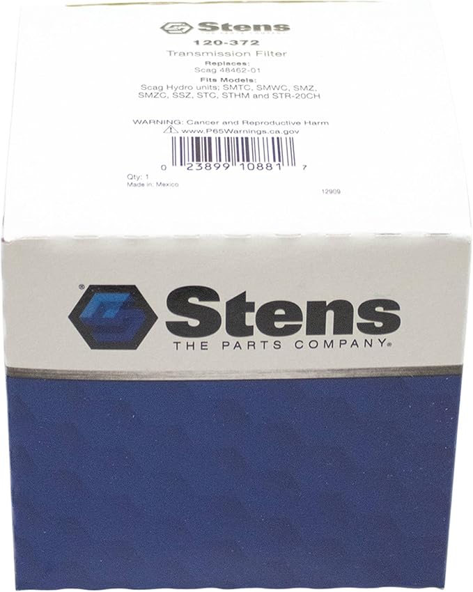 Stens 120-372 Transmission Filter Replaces Scag 48462-01 Toro 67-8110 Snapper 7027164 Great Dane GDA10137 Bad Boy 063-8014-00 John Deere M131053 Napa 1519 Snapper 2-7164