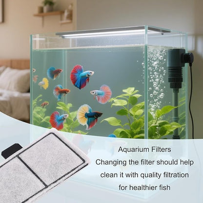 24pcs Filter Cartridges Compatible with Top Fin EF-S & BF5 BETTAFLO, 9.5x5.5cm/3.74x2.17in Fish Tank Filter Cartridge Replacement for Aquarium Water Filtration