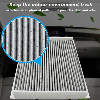 for Cabin Air Filter JMFL3 (CF12150) Fits for F-150 2015-25, F-250 / F-350 / F-450 / F-550Super Duty 2017-23, Expedition 2018-24, Navigator 2018-24, Replacement for CP150, FL3Z-19N619-A