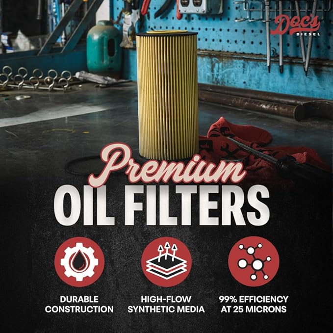 Doc's Diesel Oil Filter D5526 | Compatible with Ford 6.0L/6.4L Super Duty F250, F350, F450, F550 2003-2010, Ford 6.0L Excursion 2003-2005 | Replaces FL2016