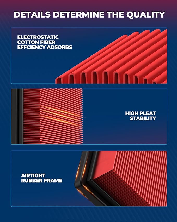 KAX Premium Engine Air Filter, GAF031 (CA10242) Replacement for Explorer, Edge, Flex, Fusion, Taurus, MKS, MKT, MKX, MKZ, Mzd6, CX9, Sable, Protect and Improve Engine Performance
