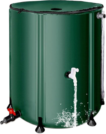 THUNDERBAY 60 Gallon Collapsible Rain Barrel, Portable Rain Barrels to Collect Rainwater from Gutter, Rainwater Collection System, Water Storage Tank Catcher Container with Filter Spigot