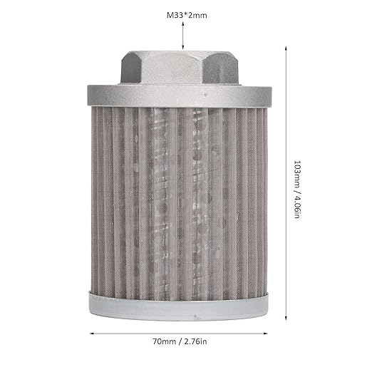 Qiilu Suction Strainer Filter - Stainless Steel Oil Filter for Hydraulic Systems,Works with Car Engines and Generators - and Pollutants Removal