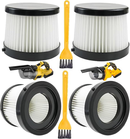 DCV501HB DCV5011H Replacement HEPA Filters. Compatible With DEWALT 20V Vacuum Cordless Handheld Vacuum Filter. Compared To Part DCV5011H DCV501HB Filter. Washable And Reusable Kits.4 Packs