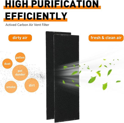 20PCS 4" x 12" Activated Carbon Air Filters for Home Charcoal Floor Vent Filters, AC Vent Filter,Electricostatically Charged Floor Register Filters